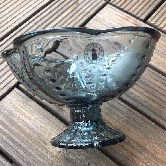 Other - Blue Glass Flower Shaped Dish